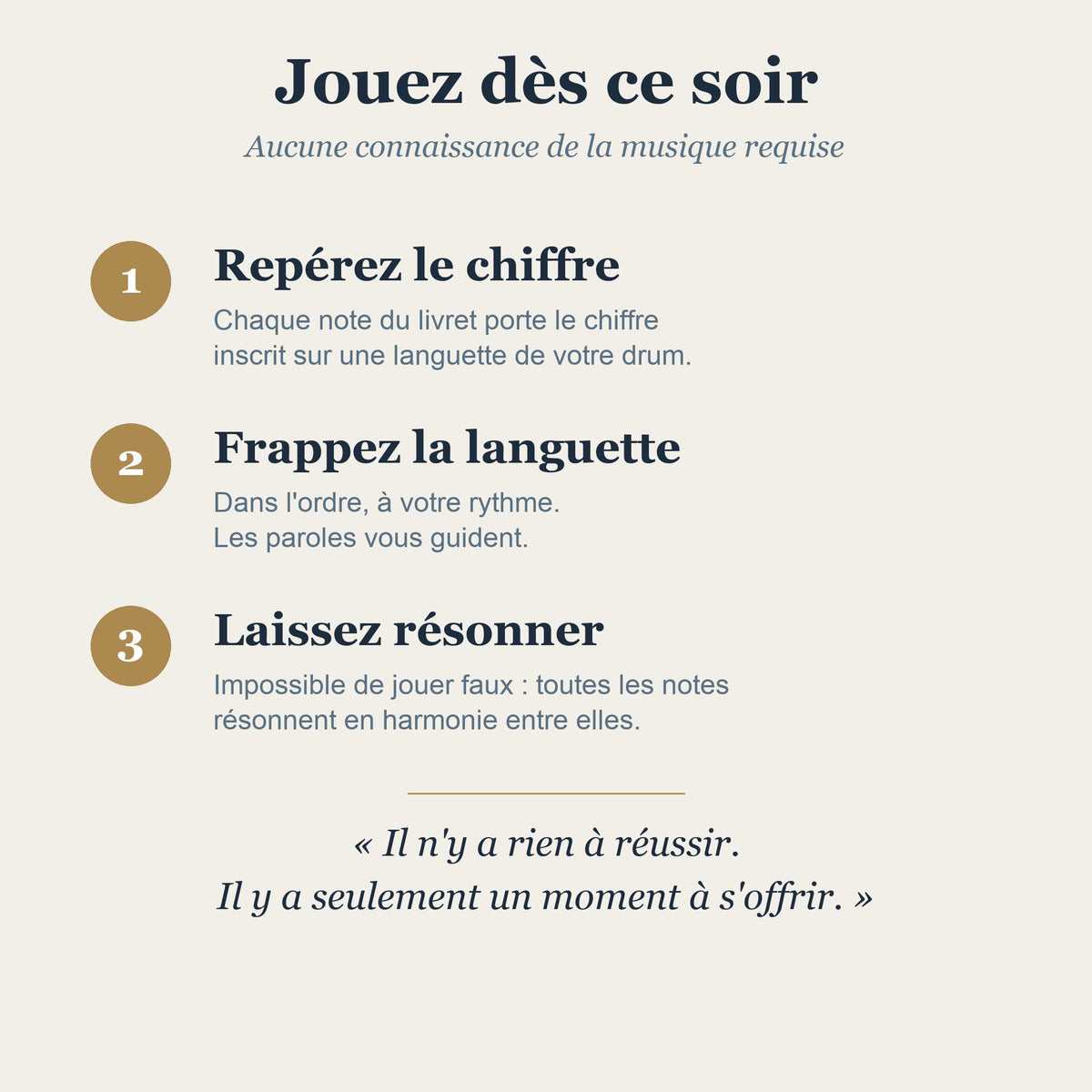 Jouez dès ce soir en 3 étapes, aucune connaissance de la musique requise